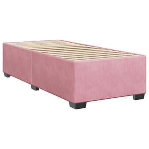 vidaXL Bed Frame Pink 100x200 cm Velvet