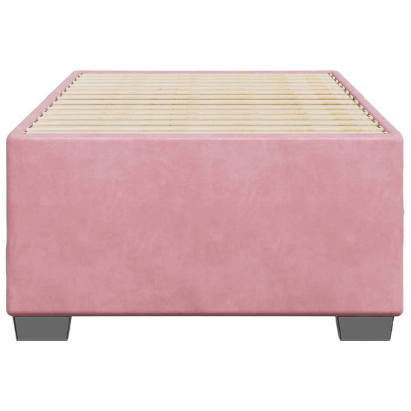 vidaXL Bed Frame Pink 100x200 cm Velvet