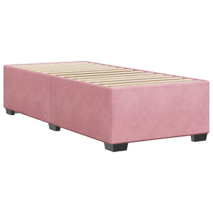 vidaXL Bed Frame Pink 100x200 cm Velvet