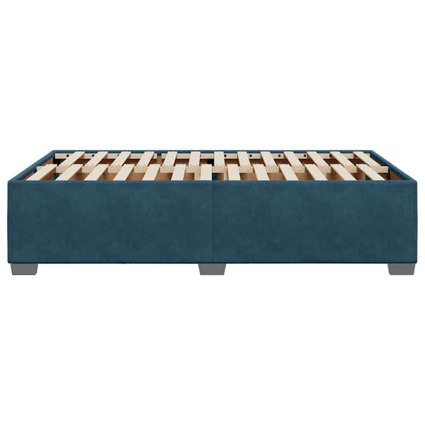 vidaXL Bed Frame Blue 120x190 cm Velvet