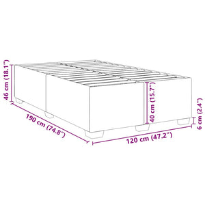 vidaXL Bed Frame Blue 120x190 cm Velvet
