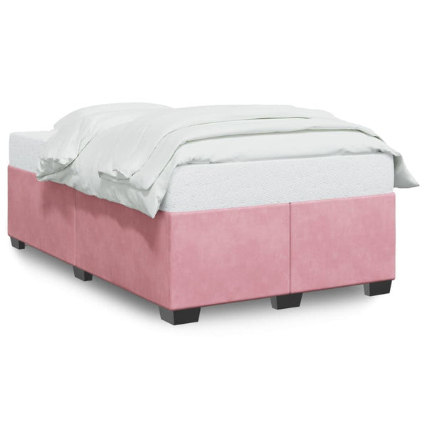 vidaXL Bed Frame Pink 120x200 cm Velvet
