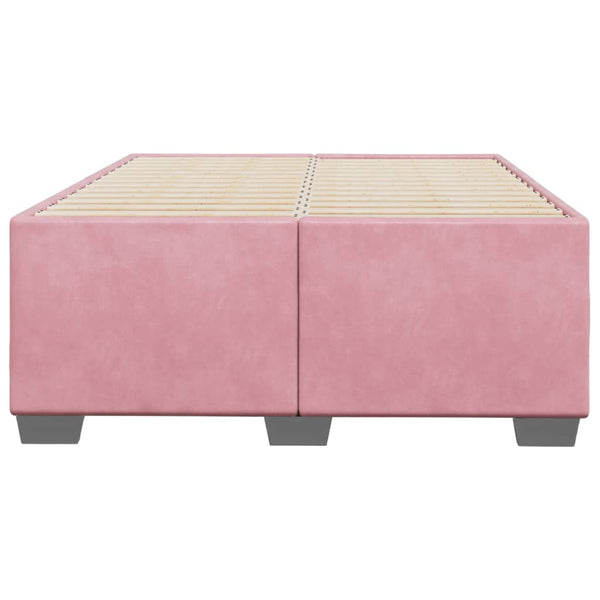 vidaXL Bed Frame Pink 120x200 cm Velvet