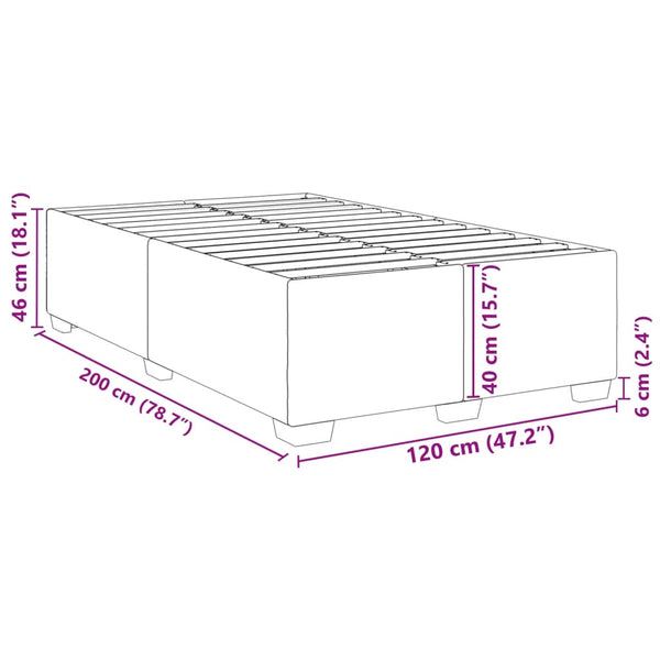 vidaXL Bed Frame Pink 120x200 cm Velvet