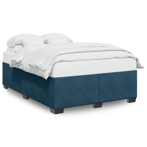 vidaXL Bed Frame Blue 140x190 cm Velvet