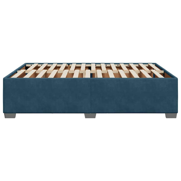 vidaXL Bed Frame Blue 140x190 cm Velvet