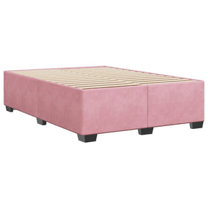 vidaXL Bed Frame Pink 140x190 cm Velvet