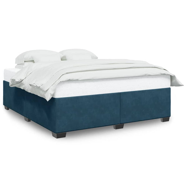 vidaXL Bed Frame Blue 200x200 cm Velvet