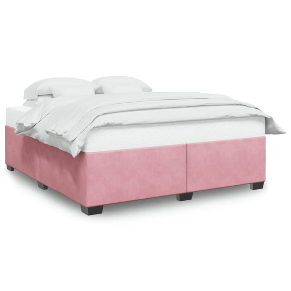 vidaXL Bed Frame Pink 200x200 cm Velvet