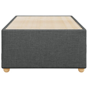 vidaXL Bed Frame without Mattress, Dark Gray, Single Fabric