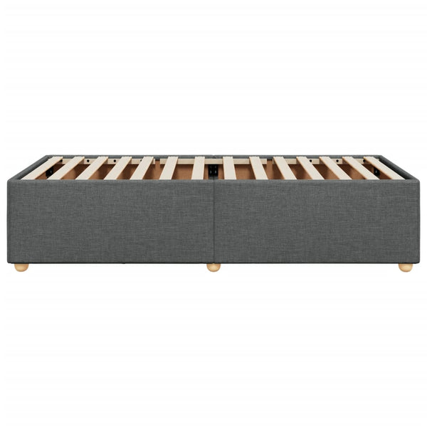 vidaXL Bed Frame without Mattress, Dark Gray, Single Fabric