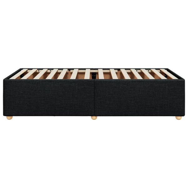 vidaXL Bed Frame without Mattress, Black, Single Fabric