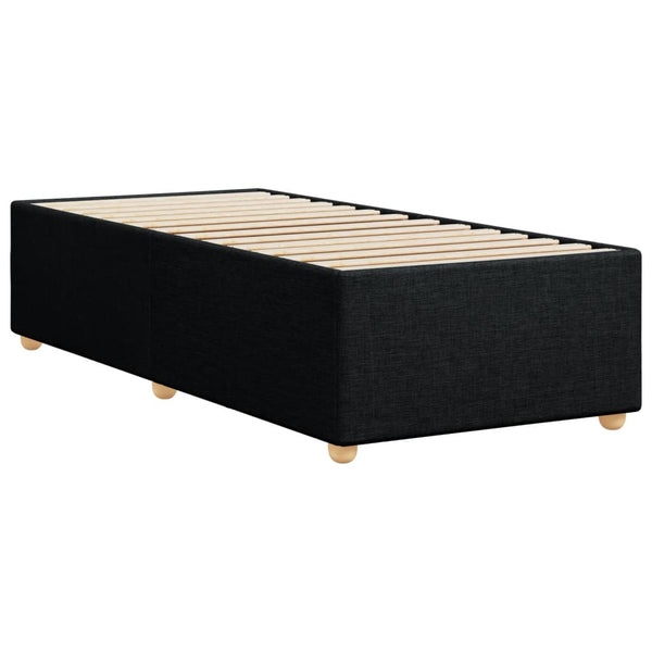 vidaXL Bed Frame without Mattress, Black, Single Fabric
