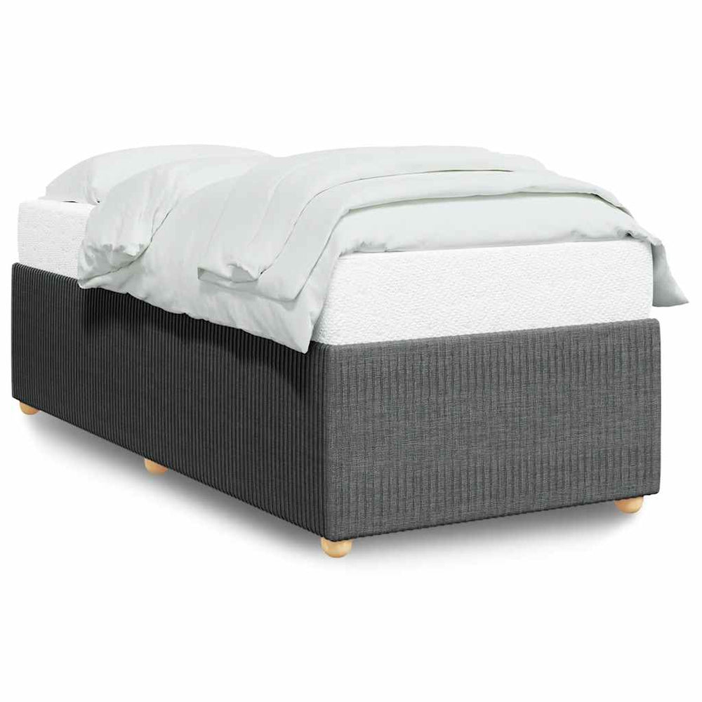 vidaXL Bed Frame Dark Grey Fabric