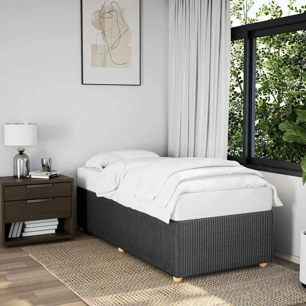 vidaXL Bed Frame Dark Grey Fabric