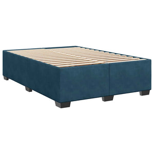 vidaXL Box Spring Bed with Mattress Blue 160x200 cm Velvet