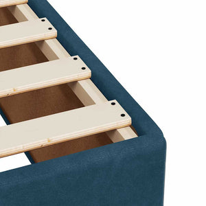 vidaXL Box Spring Bed with Mattress Blue 160x200 cm Velvet