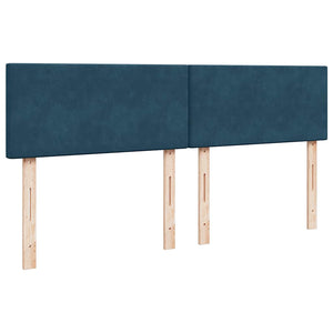 vidaXL Box Spring Bed with Mattress Blue 180x200 cm Velvet