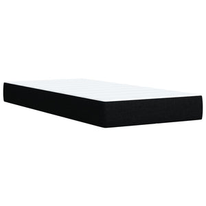 vidaXL Box Spring Bed with Mattress Black Fabric