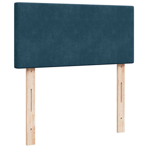vidaXL Box Spring Bed with Mattress Blue 80x200 cm Velvet