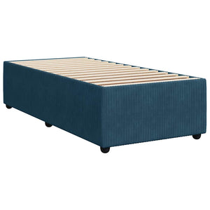vidaXL Box Spring Bed with Mattress Blue 80x200 cm Velvet