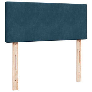 vidaXL Box Spring Bed with Mattress Blue 120x190 cm Velvet