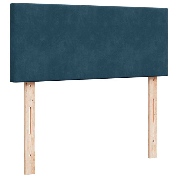 vidaXL Box Spring Bed with Mattress Blue 120x200 cm Velvet