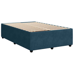 vidaXL Box Spring Bed with Mattress Blue 120x200 cm Velvet