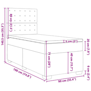 Boxspringbett mit Matratze Schwarz Kunstleder
