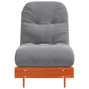vidaXL Futon Sofa Bed with Mattress Brown 60x206x11 Solid Pine Wood
