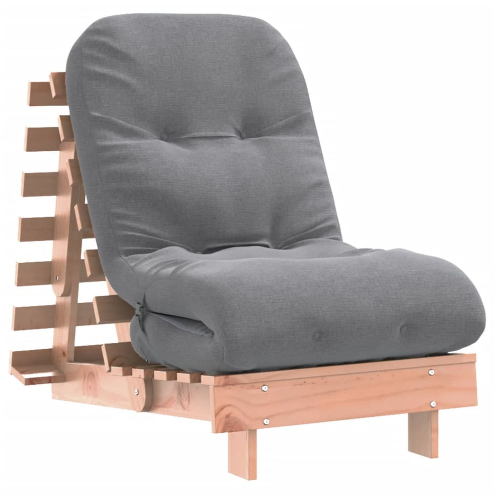 vidaXL Futon Sofa Bed with Mattress 60x206x11 cm Solid Douglas Fir
