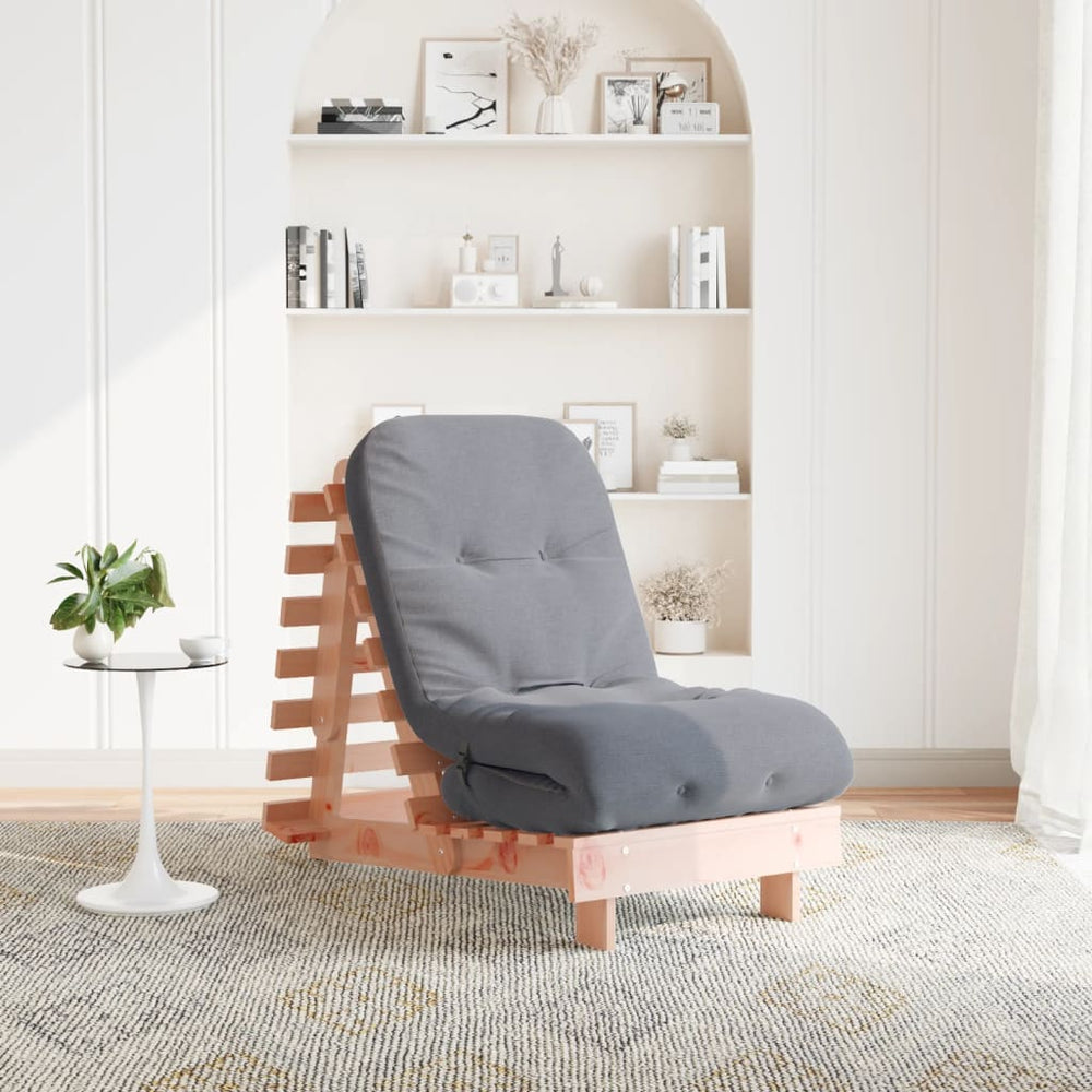 vidaXL Futon Sofa Bed with Mattress 60x206x11 cm Solid Douglas Fir