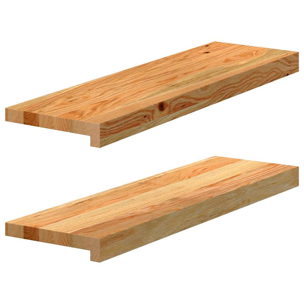 vidaXL Window Sills 2 pcs. Light Brown 70x20x2 cm Solid Oak Wood