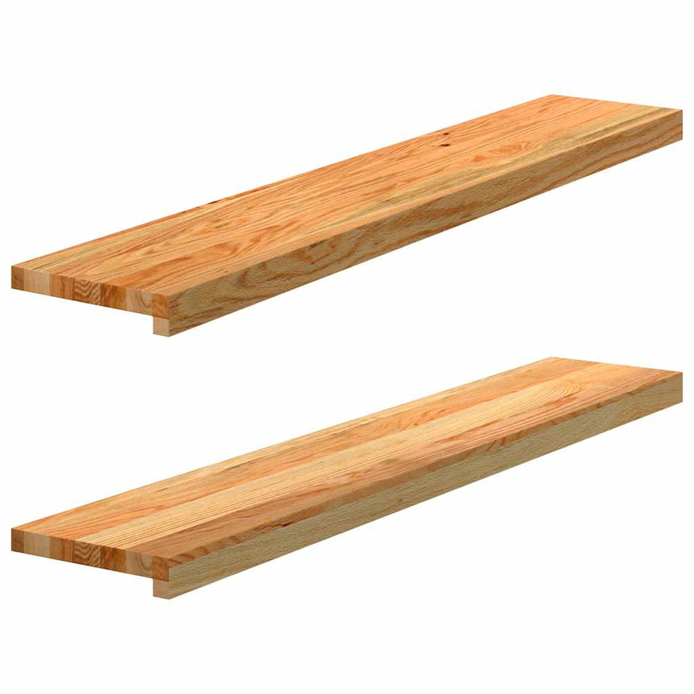 vidaXL Window Sills 2 pcs. Light Brown 110x20x2 cm Solid Oak Wood