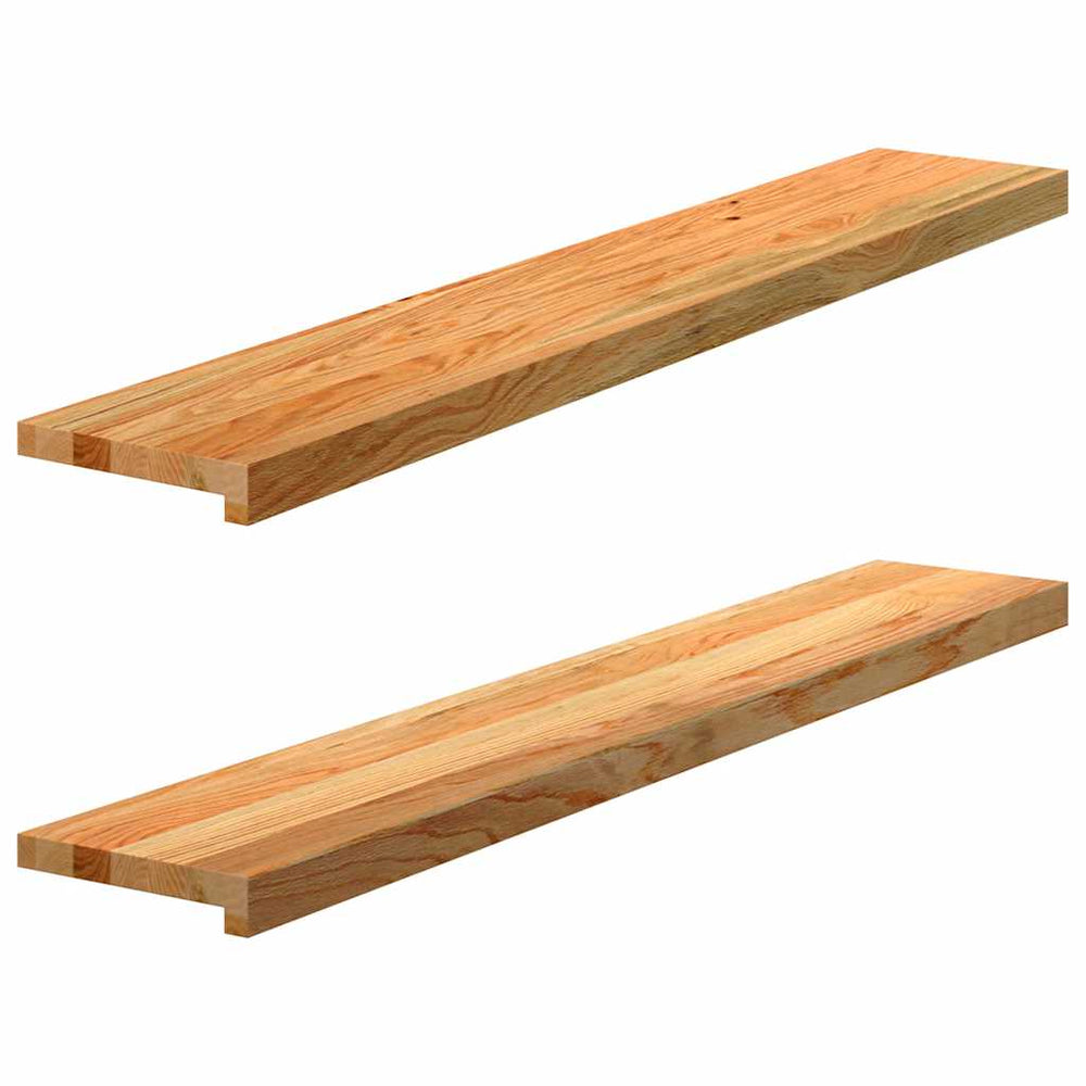 vidaXL Windowsills 2 pcs. Light Brown 120x20x2 cm Solid Oak Wood
