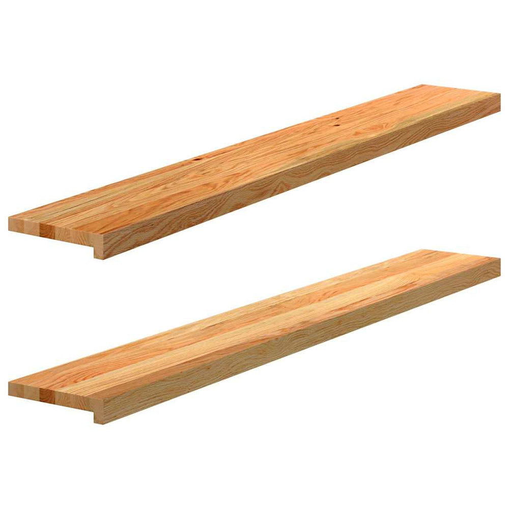 vidaXL Window Sills 2 pcs. Light Brown 140x20x2 cm Solid Oak Wood