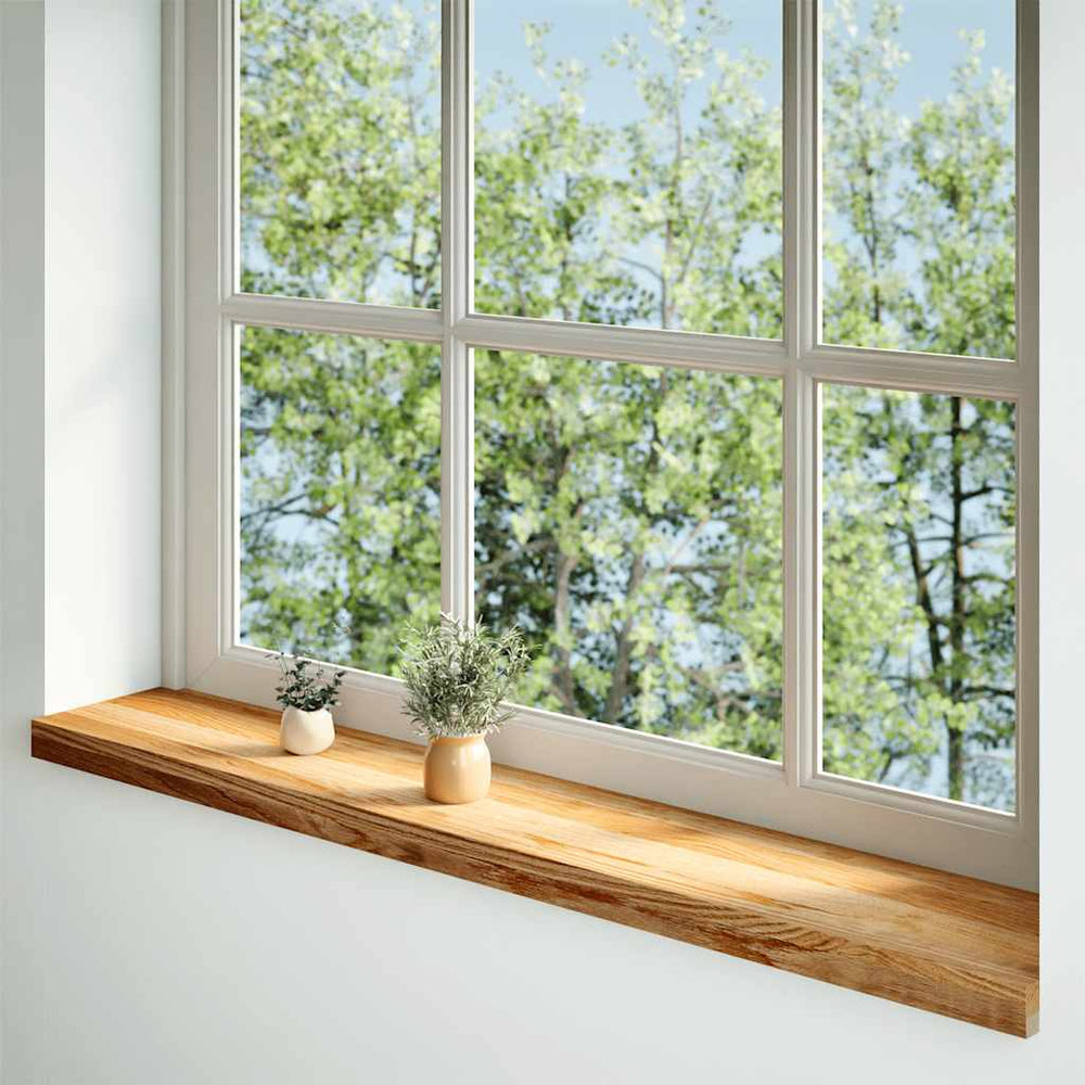 vidaXL Window Sills 2 pcs. Light Brown 140x20x2 cm Solid Oak Wood