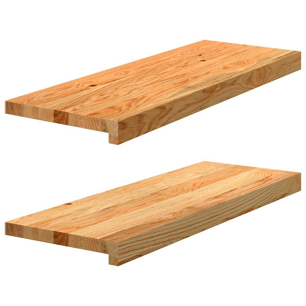 vidaXL Windowsills 2 pcs. Light Brown 70x25x2 cm Solid Oak Wood