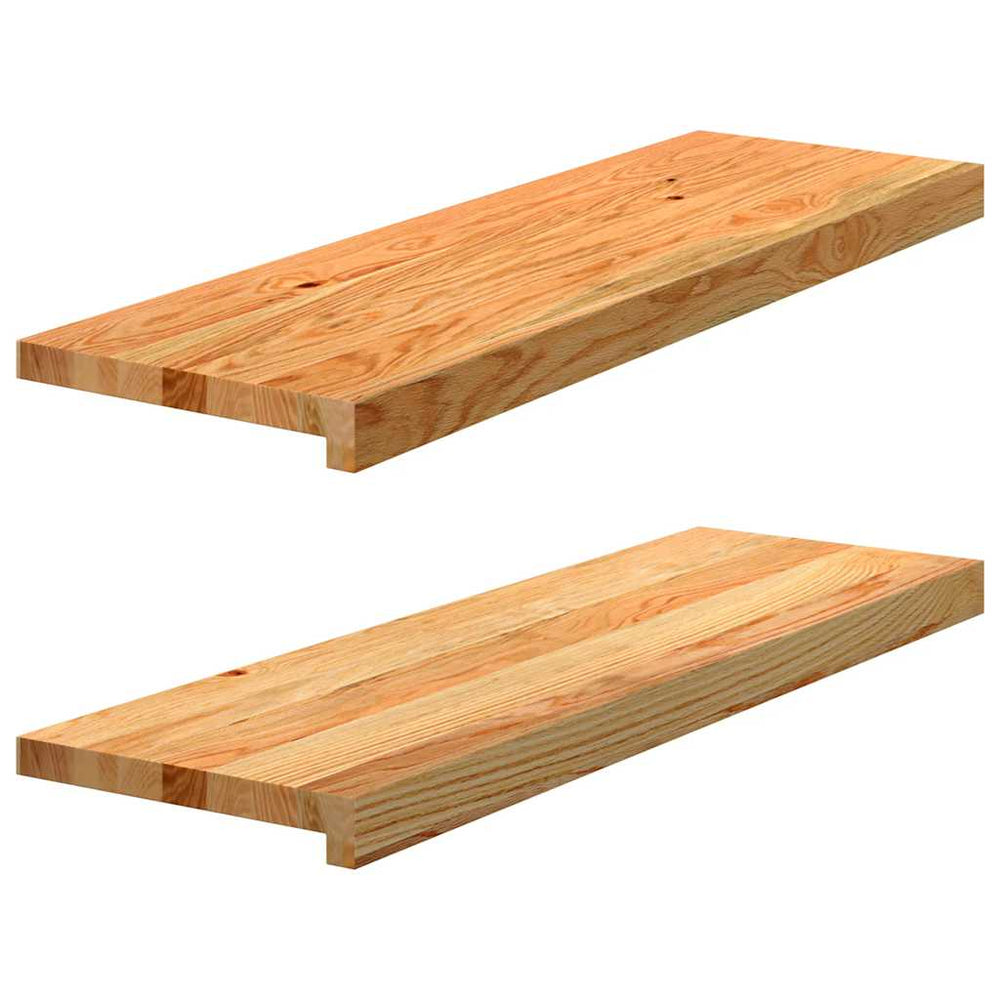 vidaXL Window Sills 2 pcs. Light Brown 80x25x2 cm Solid Oak