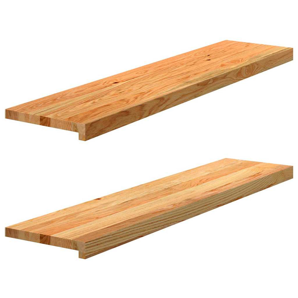 vidaXL Window Sills 2 pcs Light Brown 110x25x2 cm Solid Oak Wood
