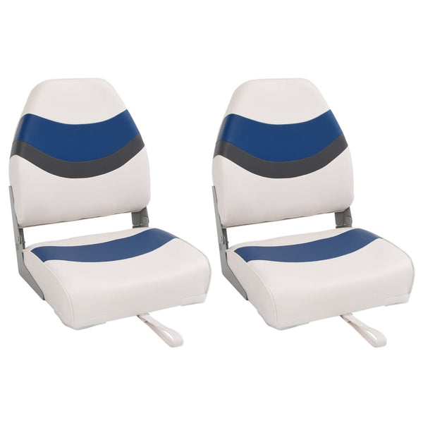 vidaXL Boat Seats 2 pcs. High-Back Folding 44x38x55 cm