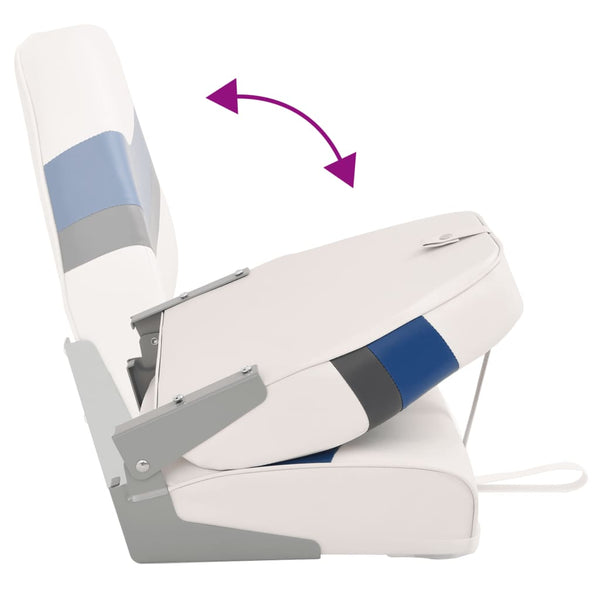 vidaXL Boat Seats 2 pcs. High-Back Folding 44x38x55 cm