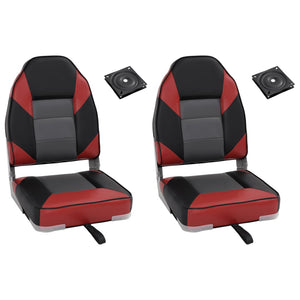 vidaXL 4-Piece Foldable Boat Seat Set High Backrest