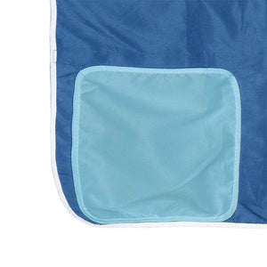 vidaXL Bunk Bed with Slide and Curtains Blue 90x200 cm