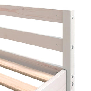 vidaXL Loft Bed with Desk & Ladder White 180x200 cm Pine Wood
