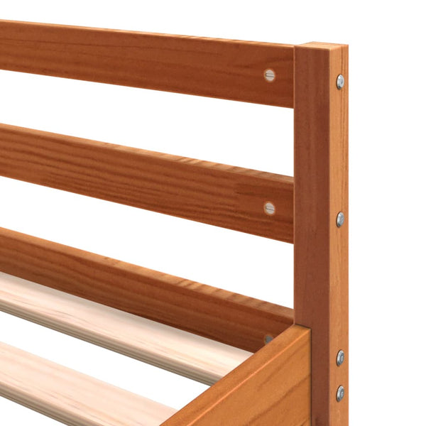 vidaXL Loft Bed with Desk & Ladder Brown 160x200 cm Pine Wood