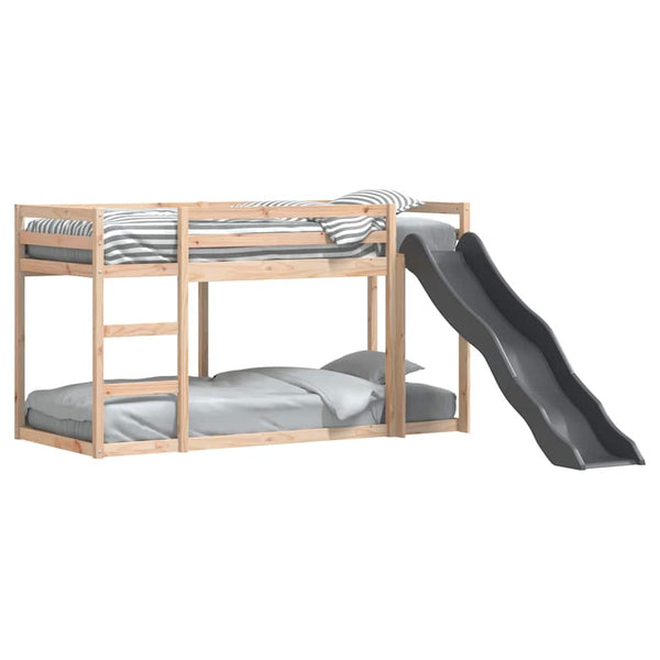 vidaXL Bunk Bed with Slide and Ladder 80x200 cm Solid Pine Wood