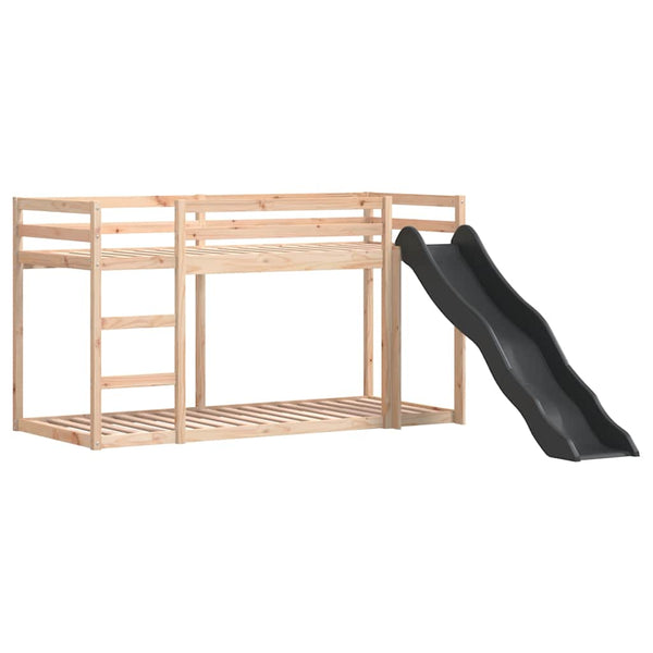 vidaXL Bunk Bed with Slide and Ladder 80x200 cm Solid Pine Wood