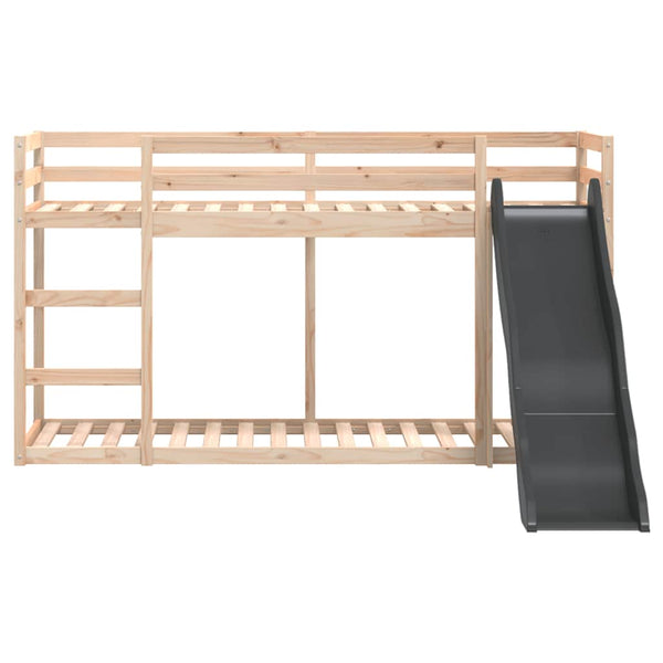 vidaXL Bunk Bed with Slide and Ladder 80x200 cm Solid Pine Wood