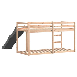 vidaXL Bunk Bed with Slide and Ladder 80x200 cm Solid Pine Wood